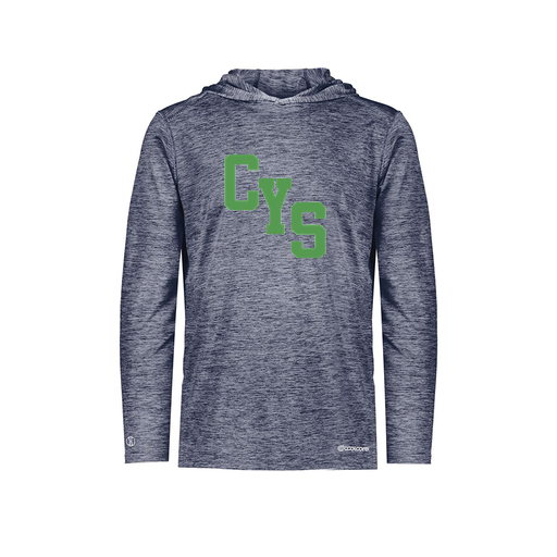 [FOLHCGNV-YS-LOGO2] Decker Youth Charge Hoodie (Youth S, Navy, Logo 2)