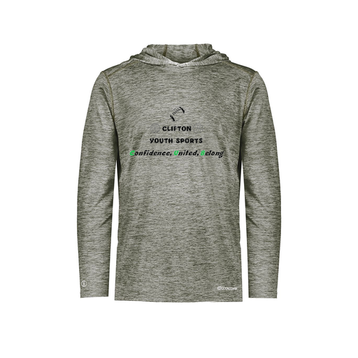 [FOLHCGGY-YS-LOGO1] Decker Youth Charge Hoodie (Youth S, Gray, Logo 1)