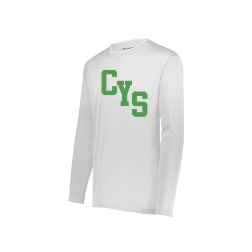 [222822.005.XS-LOGO2] Men's LS Smooth Sport Shirt (Adult XS, White, Logo 2)